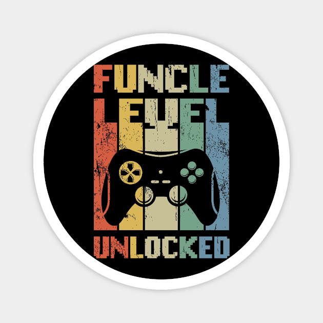 Funcle Level Unlocked Video Gaming Uncle Gamer Magnet by Alex21